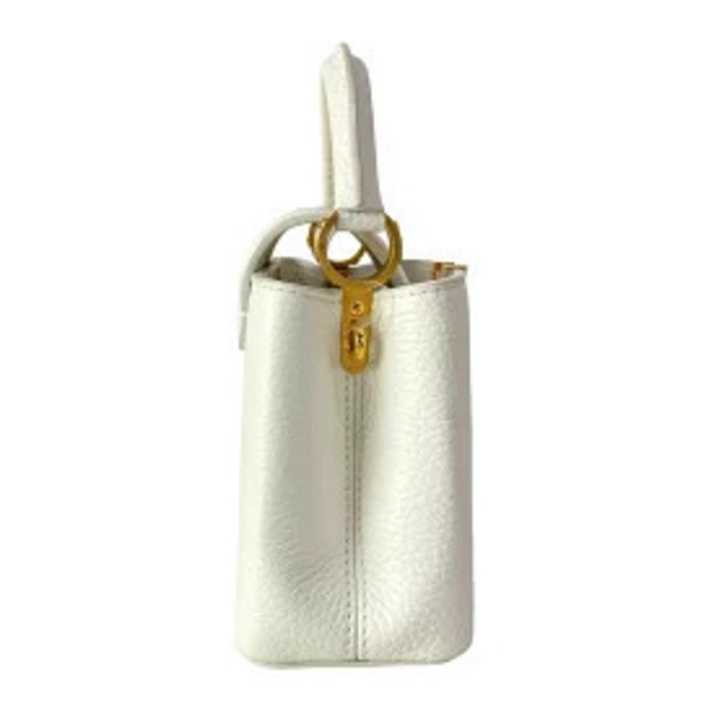 Louis Vuitton Capucines Handbag Snow Leather Cowhide